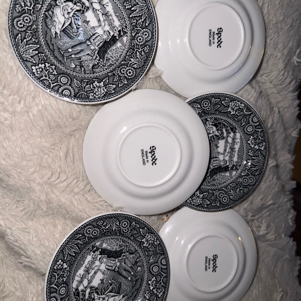 SPODE Mini Plates   Qty 6 $30 each You purchase qty 1 if you want all 6 lmk